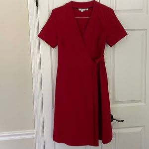 Boden short sleeve midi wrap dress